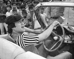 In the early 60s he bought the MG sports car and in that car, he goes for the audition in his struggling days.